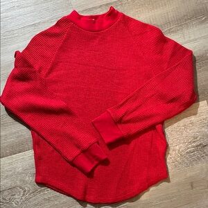 Madewell waffle-knit sweatshirt